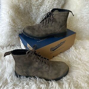 Blundstone 1930 Lace Up Leather Boot Men's Distressed Taupe Brown